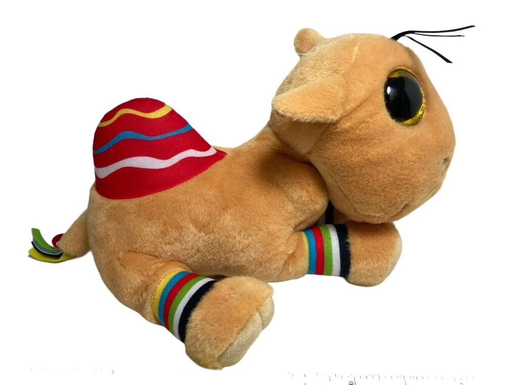 Ty Beanie Boos Plush JAMAL the Carmel VelveTy Glitter Eyes Stuffed Animal 10 in